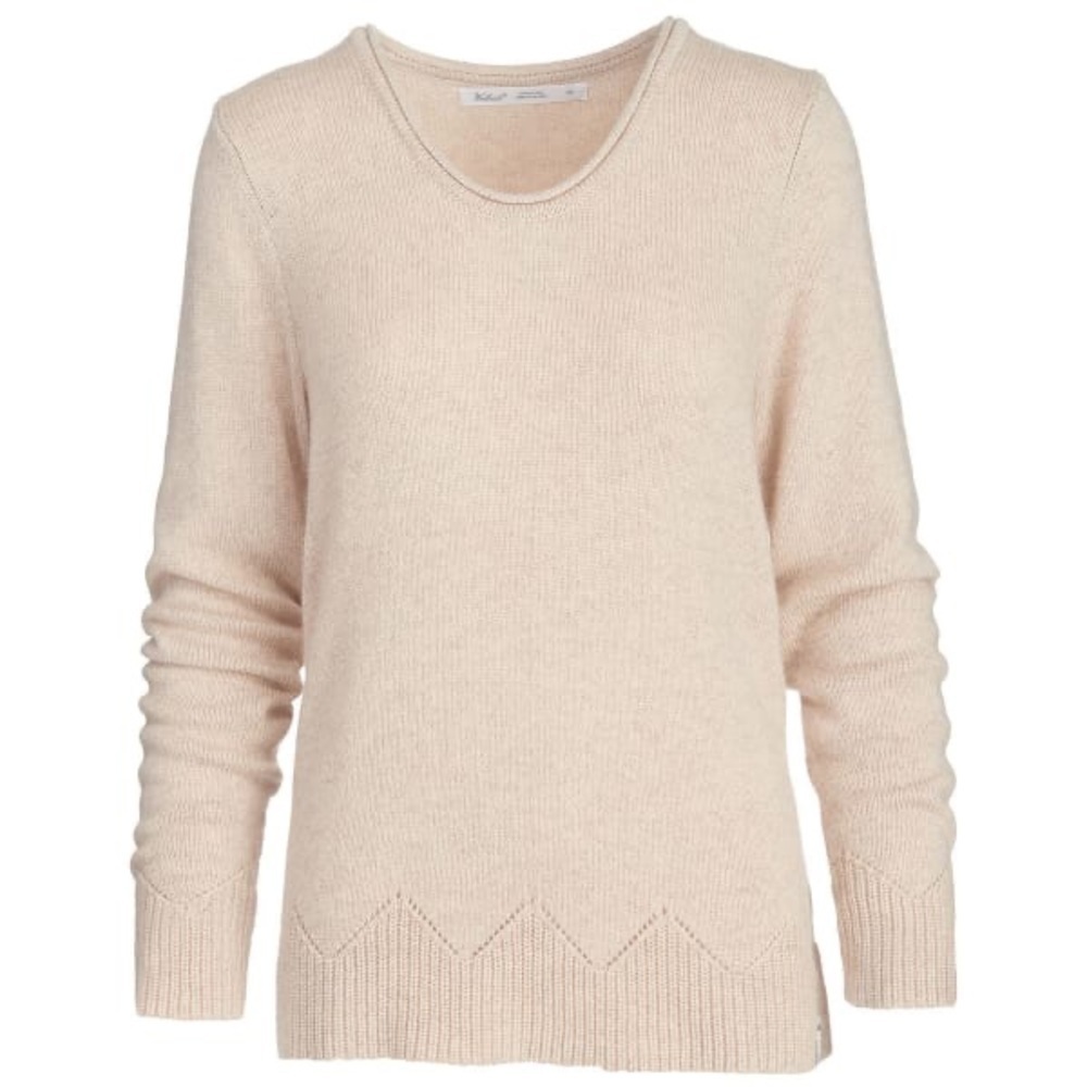 WOOLRICH Women's Maple Way Cashmere Wool Blend Sweater • Oatmeal Cream • XS